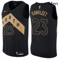 Mens Nike Toronto Raptors 23 Fred VanVleet Authentic Black NBA Jersey City Edition 