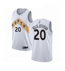 Mens Toronto Raptors 20 Rondae Hollis Jefferson Authentic White Basketball Jersey City Edition 