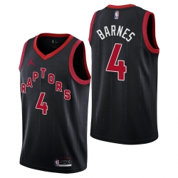 Men's Toronto Raptors #4 Scottie Barnes Statement Edition Black Jersey