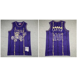 Raptors 15 Vince Carter Purple 1998 99 Hardwood Classics Jersey