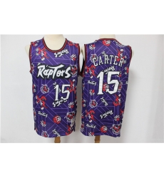 Raptors 15 Vince Carter Purple Tear Up Pack Hardwood Classics Swingman Jersey