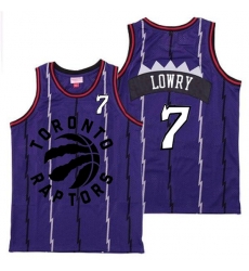 Raptors 7 Kyle Lowry Purple Retro Jersey 4