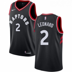 Womens Nike Toronto Raptors 2 Kawhi Leonard Swingman Black NBA Jersey Statement Edition 