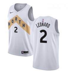 Womens Nike Toronto Raptors 2 Kawhi Leonard Swingman White NBA Jersey City Edition 