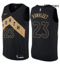 Womens Nike Toronto Raptors 23 Fred VanVleet Swingman Black NBA Jersey City Edition 