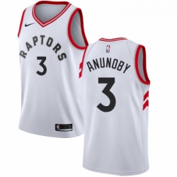 Womens Nike Toronto Raptors 3 OG Anunoby Authentic White NBA Jersey Association Edition 