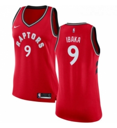 Womens Nike Toronto Raptors 9 Serge Ibaka Swingman Red Road NBA Jersey Icon Edition