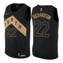 Youth Nike Toronto Raptors 22 Malachi Richardson Swingman Black NBA Jersey City Edition 