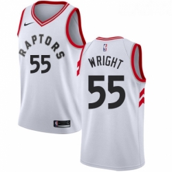 Youth Nike Toronto Raptors 55 Delon Wright Authentic White NBA Jersey Association Edition