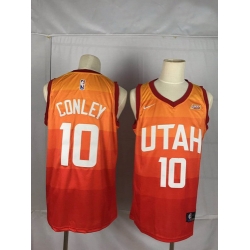 Jazz 10 Mike Conley Orange City Edition Nike Swingman Jersey