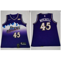 Jazz 45 Donovan Mitchell Purple Nike Swingman Jersey