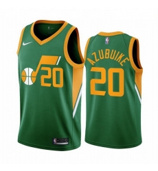 Men Utah Jazz 20 Udoka Azubuike Green NBA Swingman 2020 21 Earned Edition Jersey