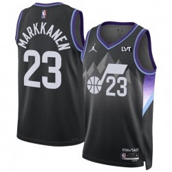 Men Utah Jazz 23 Lauri Markkanen Purple 2024 25 Statement Edition Stitched Basketball Jersey