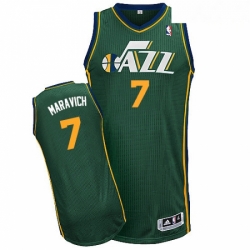 Mens Adidas Utah Jazz 7 Pete Maravich Authentic Green Alternate NBA Jersey