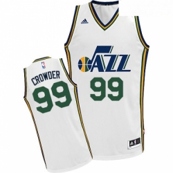 Mens Adidas Utah Jazz 99 Jae Crowder Swingman White Home NBA Jersey 