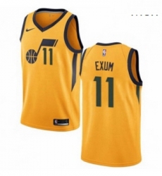 Mens Nike Utah Jazz 11 Dante Exum Swingman Gold NBA Jersey Statement Edition