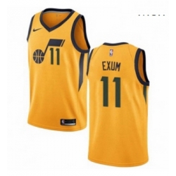 Mens Nike Utah Jazz 11 Dante Exum Swingman Gold NBA Jersey Statement Edition