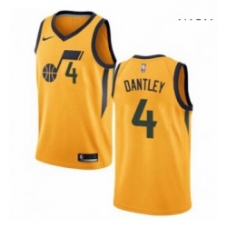 Mens Nike Utah Jazz 4 Adrian Dantley Authentic Gold NBA Jersey Statement Edition