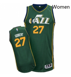 Womens Adidas Utah Jazz 27 Rudy Gobert Authentic Green Alternate NBA Jersey