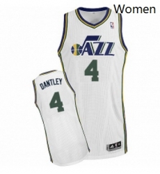 Womens Adidas Utah Jazz 4 Adrian Dantley Authentic White Home NBA Jersey