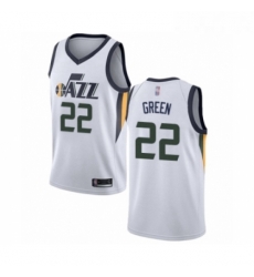 Womens Utah Jazz 22 Jeff Green Swingman White Basketball Jersey Association Edition 