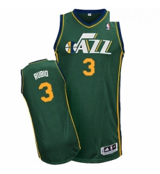 Youth Adidas Utah Jazz 3 Ricky Rubio Authentic Green Alternate NBA Jersey 