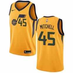 Youth Nike Utah Jazz 45 Donovan Mitchell Swingman Gold NBA Jersey Statement Edition 