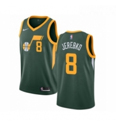 Youth Nike Utah Jazz 8 Jonas Jerebko Green Swingman Jersey Earned Edition 