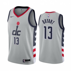 Men Nike Washington Wizards 13 Thomas Bryant Gray NBA Swingman 2020 21 City Edition Jersey