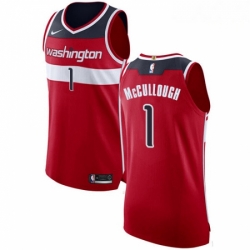 Mens Nike Washington Wizards 1 Chris McCullough Authentic Red Road NBA Jersey Icon Edition