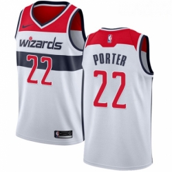 Mens Nike Washington Wizards 22 Otto Porter Authentic White Home NBA Jersey Association Edition 