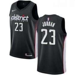 Mens Nike Washington Wizards 23 Michael Jordan Swingman Black NBA Jersey City Edition