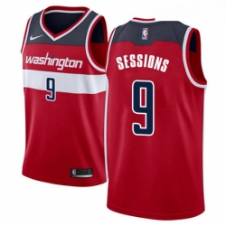 Mens Nike Washington Wizards 9 Ramon Sessions Swingman Red NBA Jersey Icon Edition 