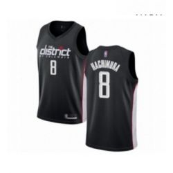 Mens Washington Wizards 8 Rui Hachimura Authentic Black Basketball Jersey City Edition 