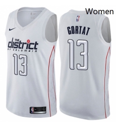 Womens Nike Washington Wizards 13 Marcin Gortat Swingman White NBA Jersey City Edition