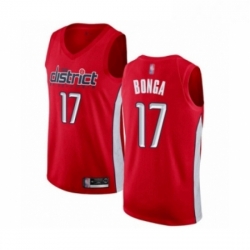 Womens Washington Wizards 17 Isaac Bonga Red Swingman Jersey Earned Edition 