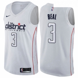 Youth Nike Washington Wizards 3 Bradley Beal Swingman White NBA Jersey City Edition 