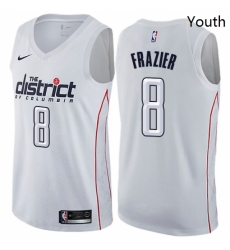 Youth Nike Washington Wizards 8 Tim Frazier Swingman White NBA Jersey City Edition 