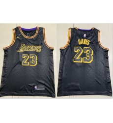 Lakers 23 Anthony Davis Black City Edition Nike Swingman Jersey