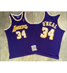 Lakers 34 Shaquille O 27Neal Purple 1996 97 Hardwood Classics Jersey