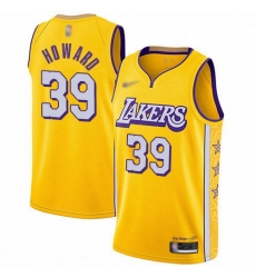 Lakers 39 Dwight Howard Gold Basketball Swingman City Edition 2019 20 Jersey