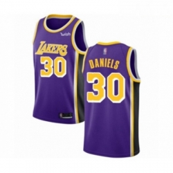 Mens Los Angeles Lakers 30 Troy Daniels Authentic Purple Basketball Jersey Statement Edition 