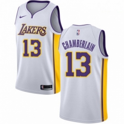 Mens Nike Los Angeles Lakers 13 Wilt Chamberlain Swingman White NBA Jersey Association Edition