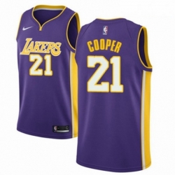 Mens Nike Los Angeles Lakers 21 Michael Cooper Authentic Purple NBA Jersey Icon Edition