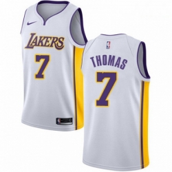 Mens Nike Los Angeles Lakers 7 Isaiah Thomas Authentic White NBA Jersey Association Edition 