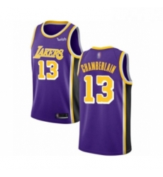 Womens Los Angeles Lakers 13 Wilt Chamberlain Authentic Purple Basketball Jerseys Icon Edition