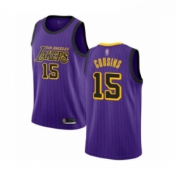 Womens Los Angeles Lakers 15 DeMarcus Cousins Swingman Purple Basketball Jersey City Edition 