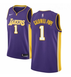 Womens Nike Los Angeles Lakers 1 Kentavious Caldwell Pope Swingman Purple NBA Jersey Statement Edition 