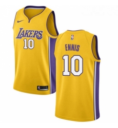 Womens Nike Los Angeles Lakers 10 Tyler Ennis Swingman Gold Home NBA Jersey Icon Edition