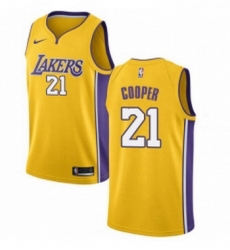 Womens Nike Los Angeles Lakers 21 Michael Cooper Swingman Gold Home NBA Jersey Icon Edition